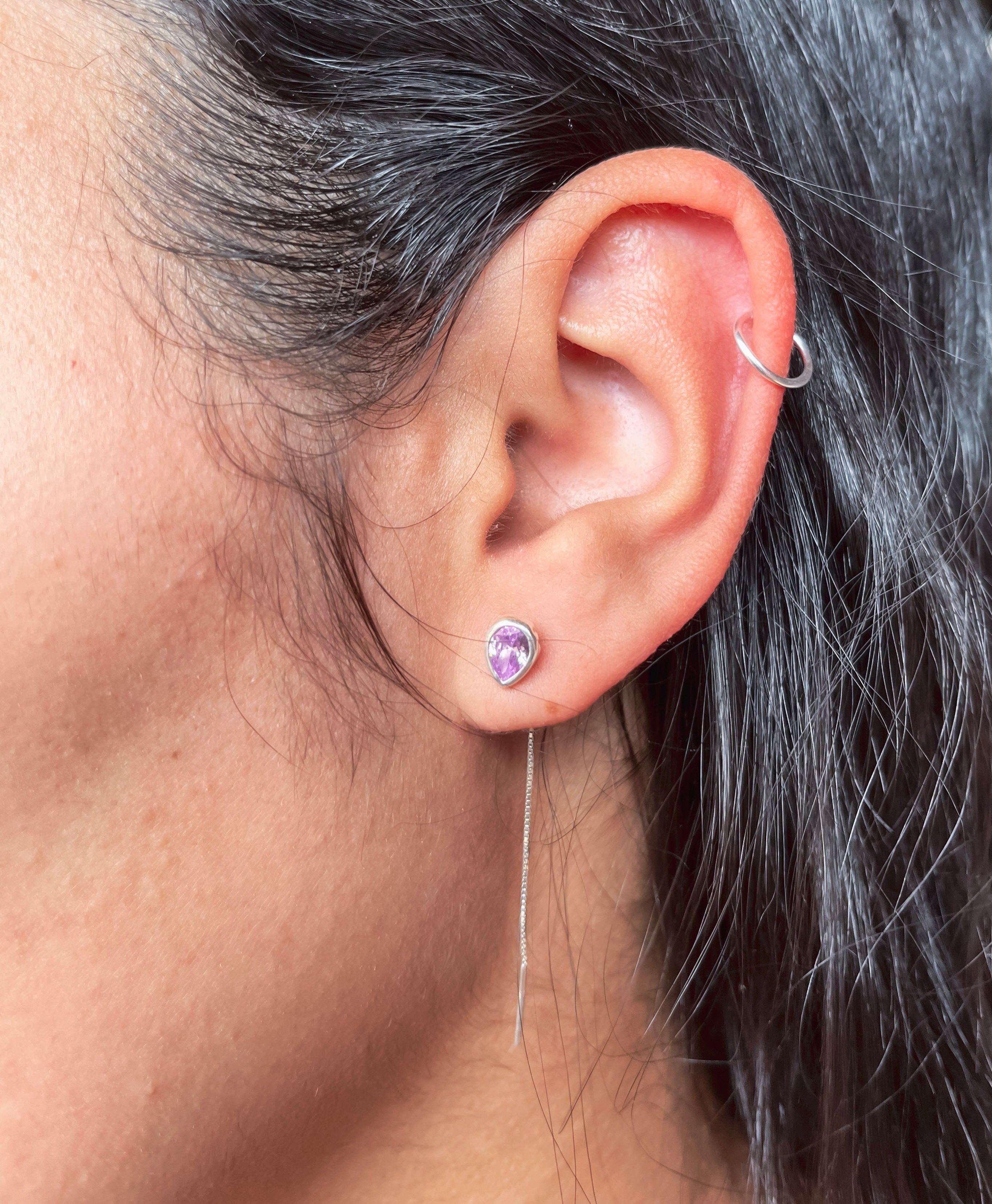PIERCING DE PRESSÃO DUPLO BOLINHA