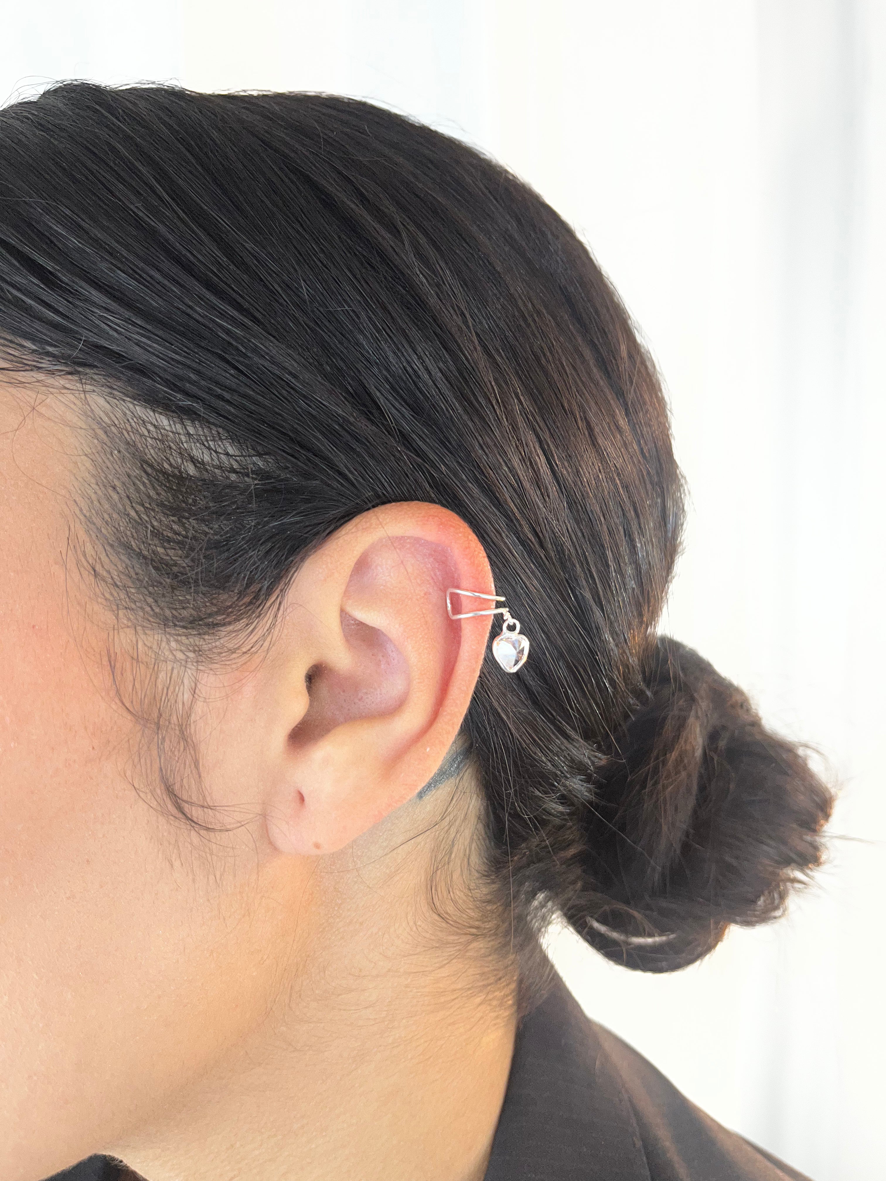 PIERCINGS DE PRESSÃO DUPLO CORAÇÃO