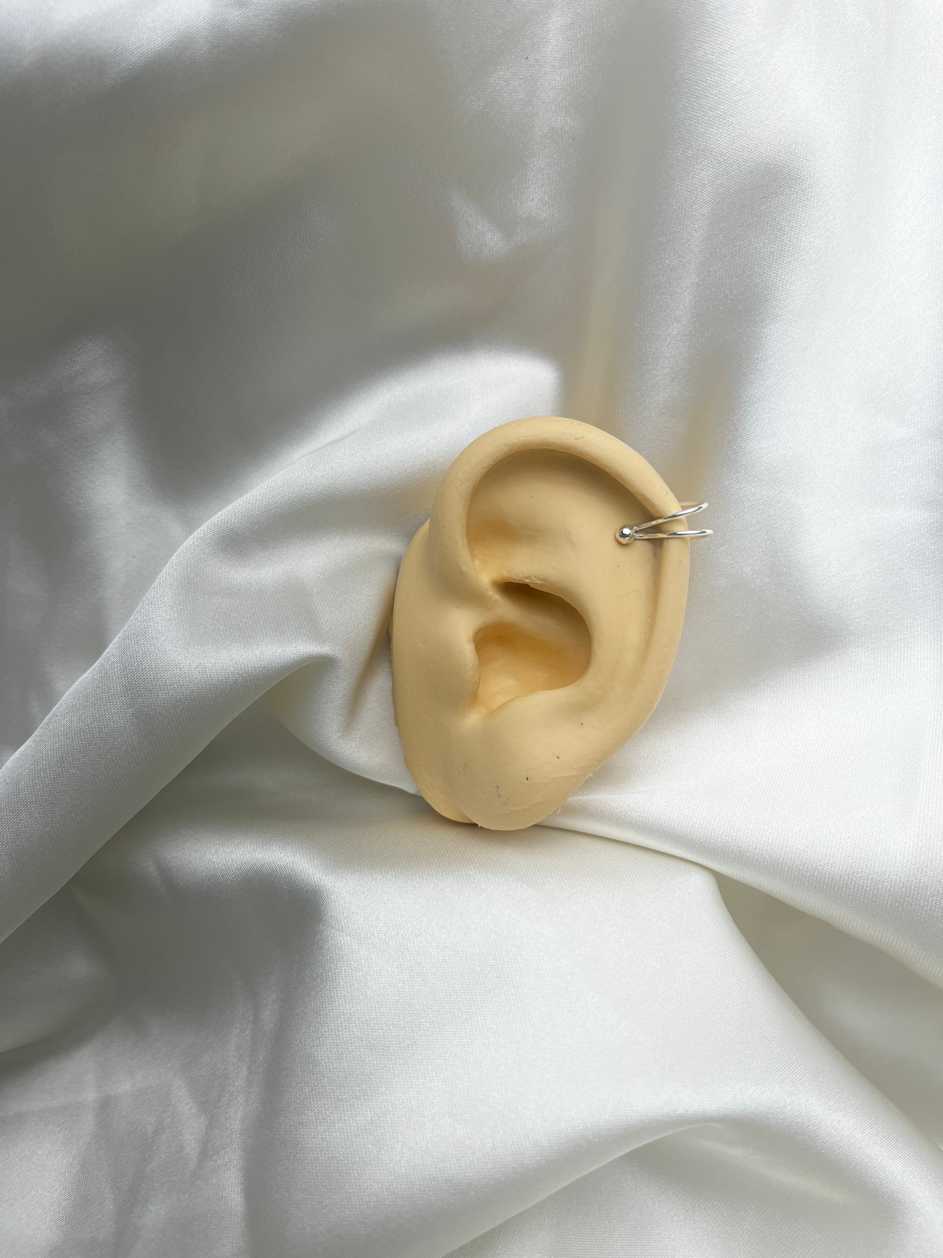 PIERCING DE PRESSÃO DUPLO BOLINHA